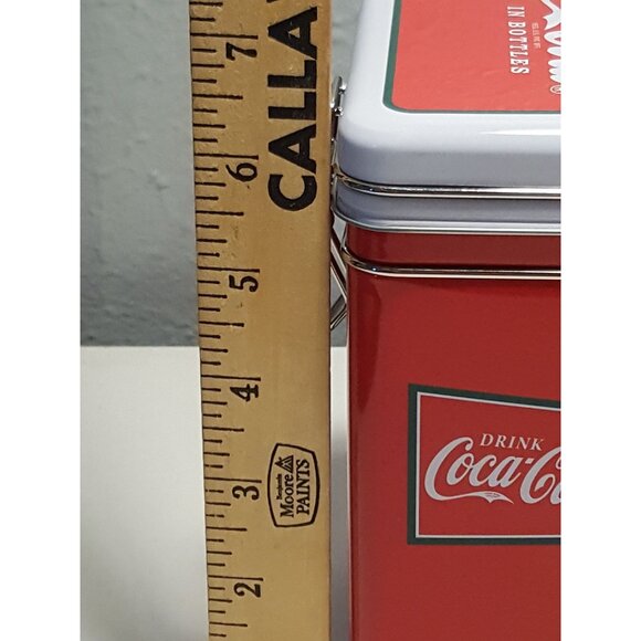 2015 Coke Coca-Cola Tin Box Company Canister Latch Top Refresh Your Guests Tin - Picture 7 of 7